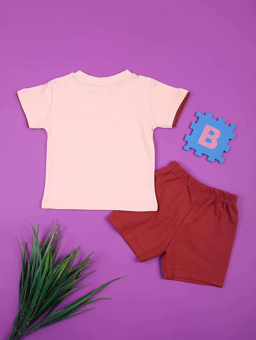 boys printed t-shirt & shorts casual wear set - 21767810 -  Standard Image - 1