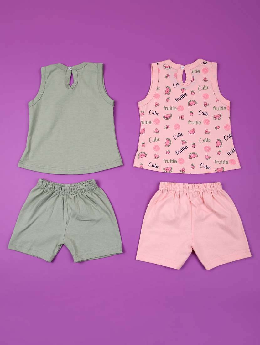 kids pack of 2 printed twin sets  - 21767832 -  Standard Image - 1