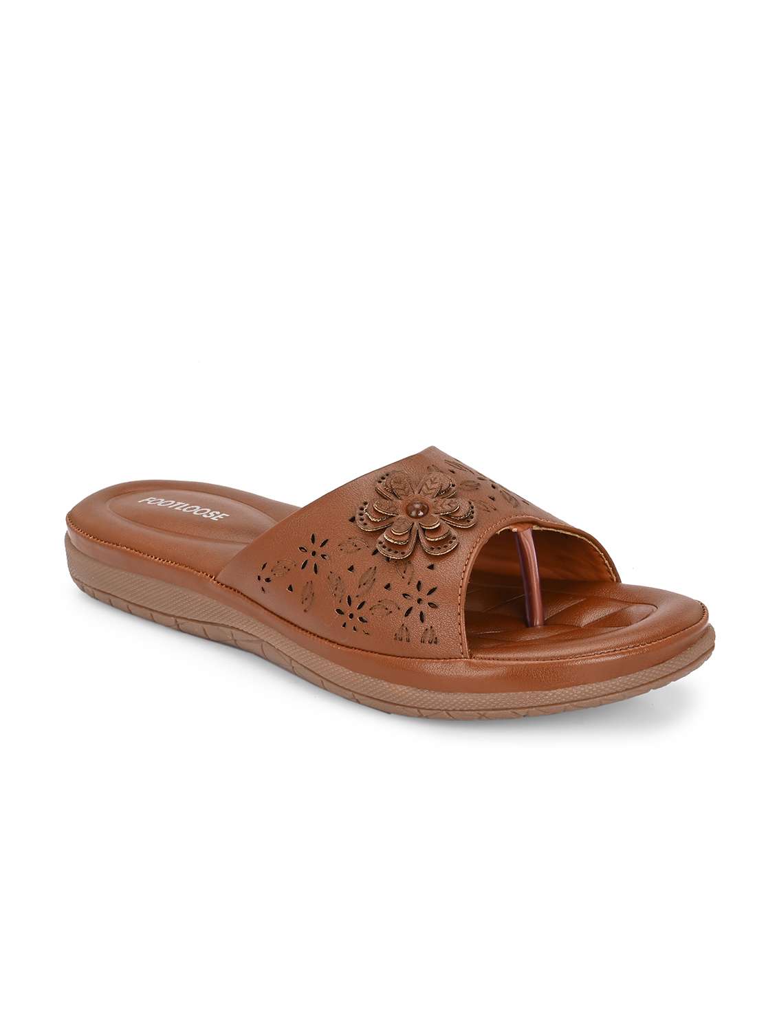 women cutwork detailed toe separator flats - 21767952 -  Standard Image - 1