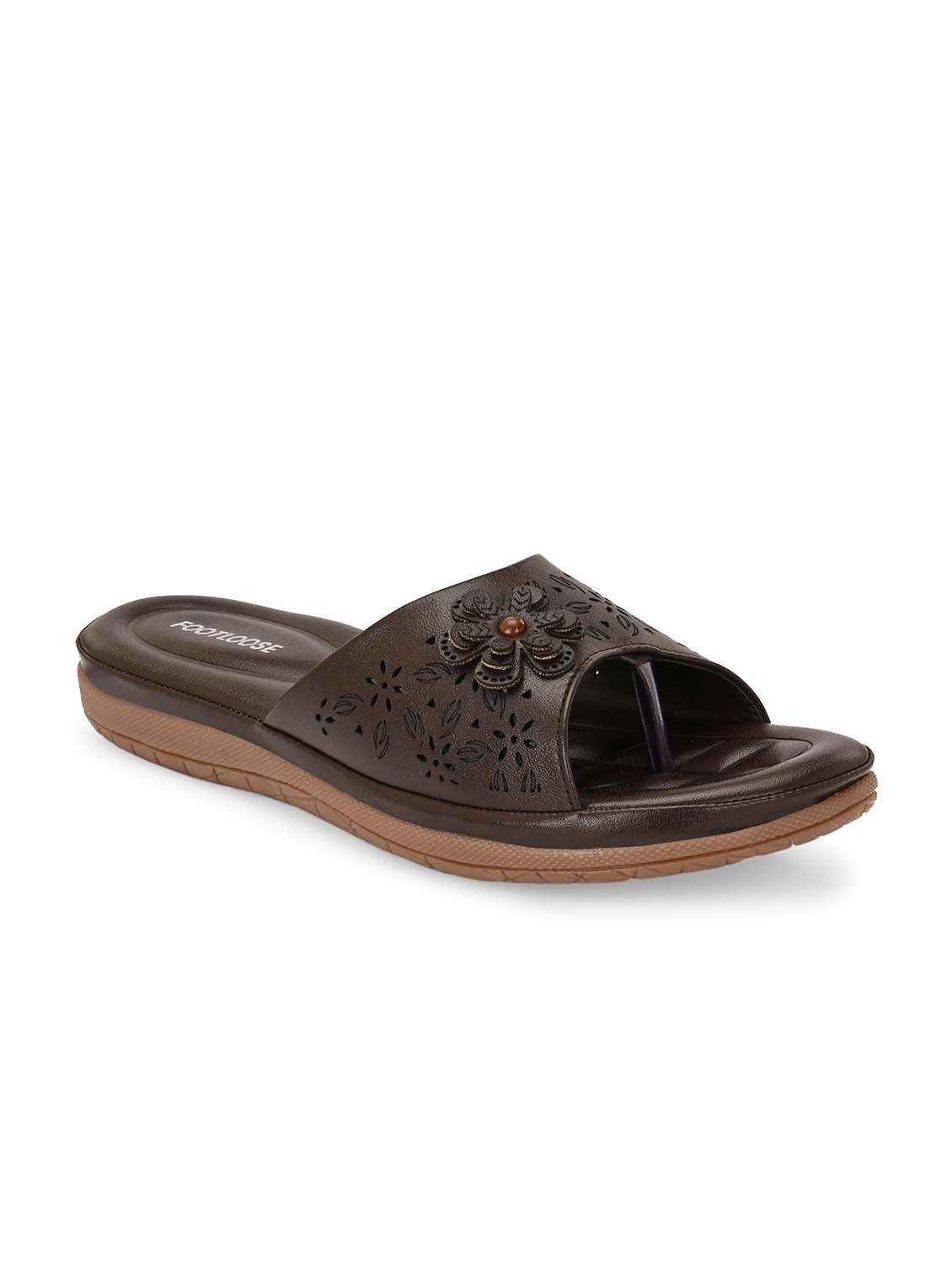 women cutwork detailed toe separator flats - 21767953 -  Standard Image - 1