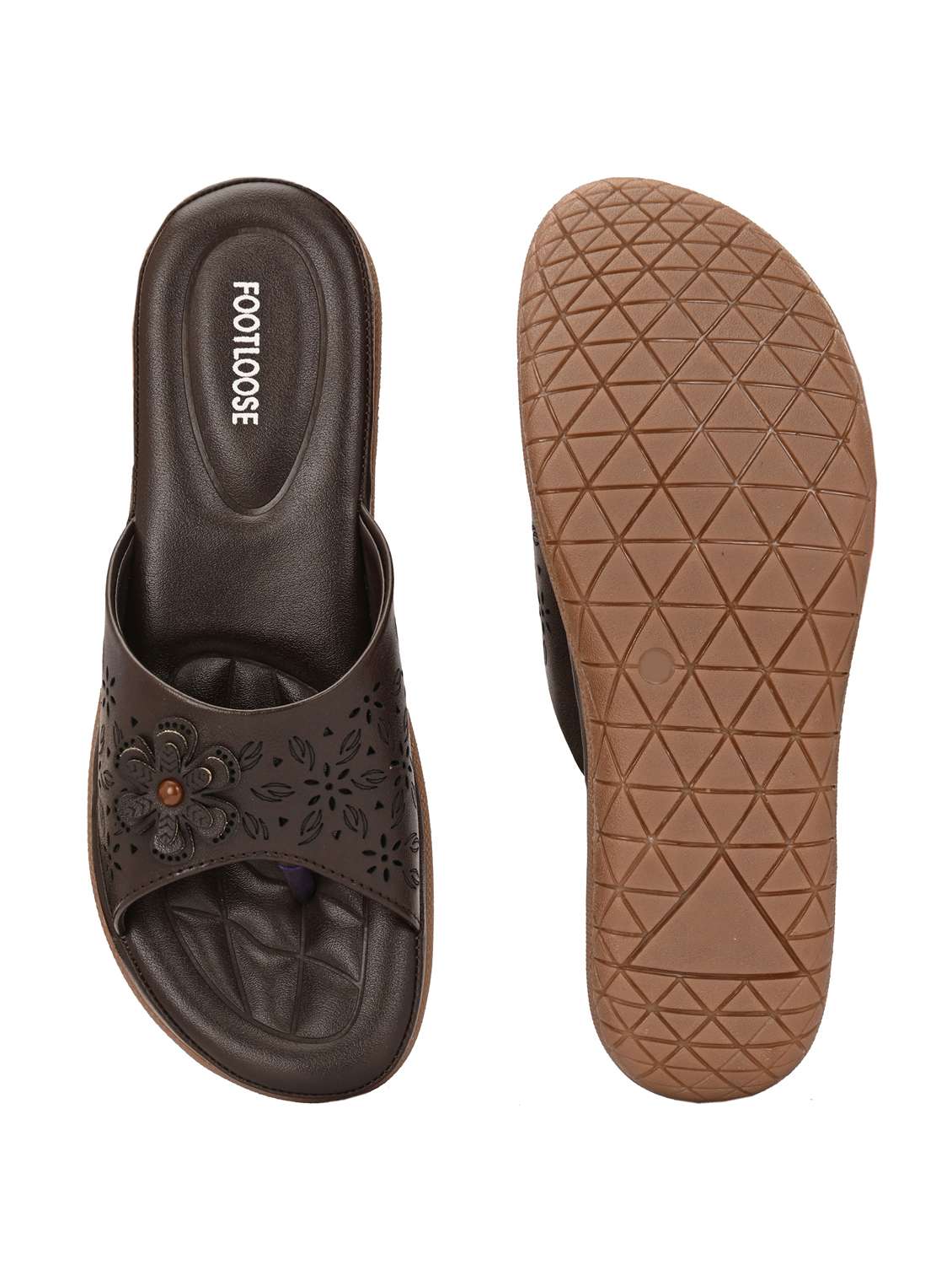 women cutwork detailed toe separator flats - 21767953 -  Standard Image - 6