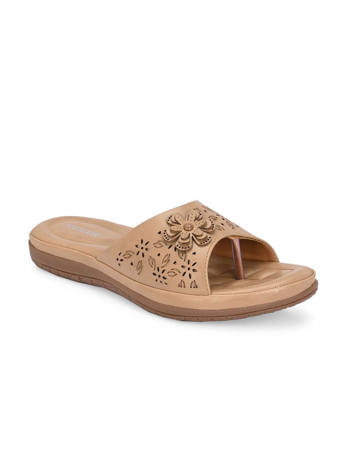 women cutwork detailed toe separator flats - 21767954 -  Standard Image - 1