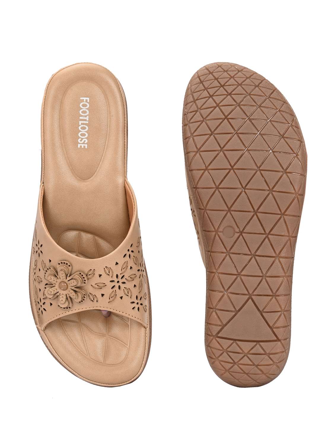 women cutwork detailed toe separator flats - 21767954 -  Standard Image - 6