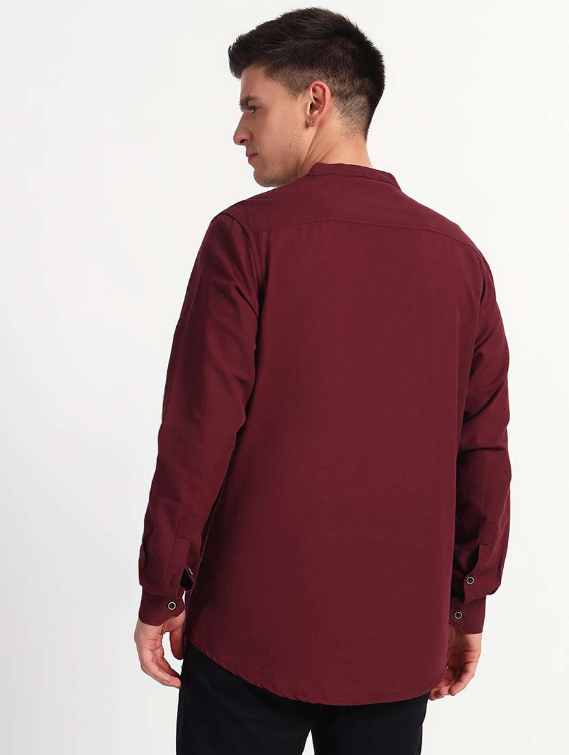 men solid mandarin neck short kurta - 21768026 -  Standard Image - 1