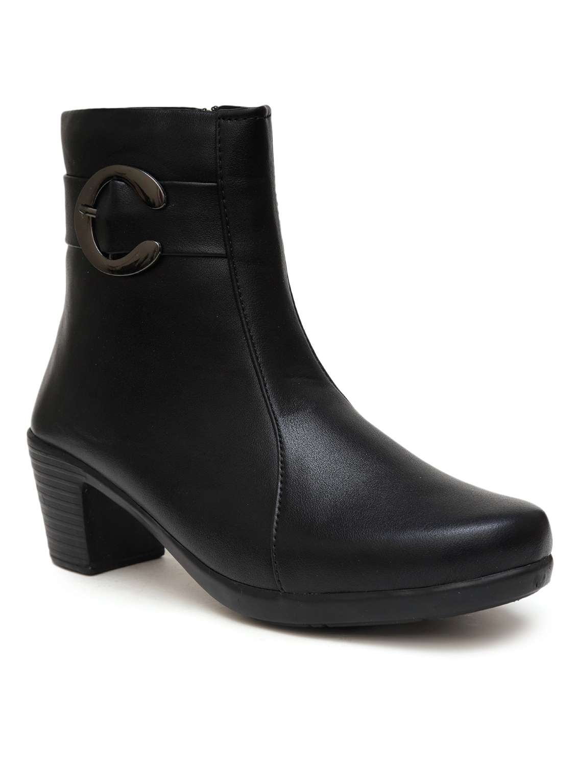 women solid slipn on ankle boots - 21768072 -  Standard Image - 1