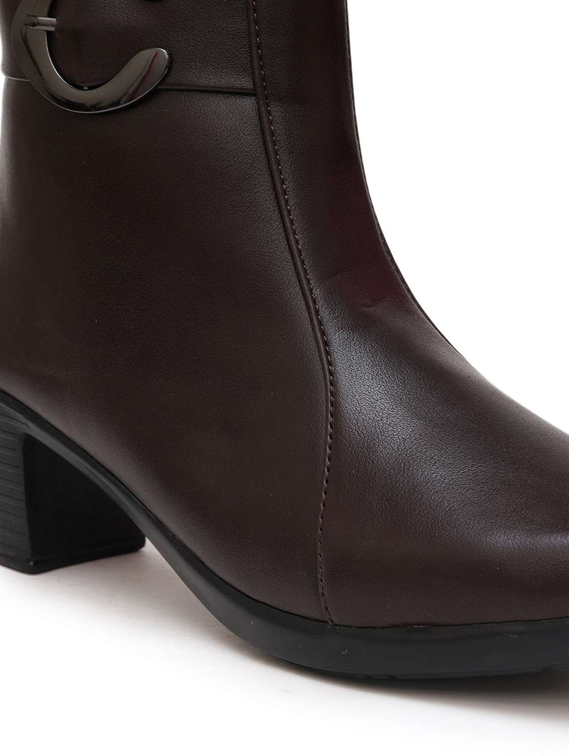 women solid slip on ankle boots - 21768073 -  Standard Image - 4