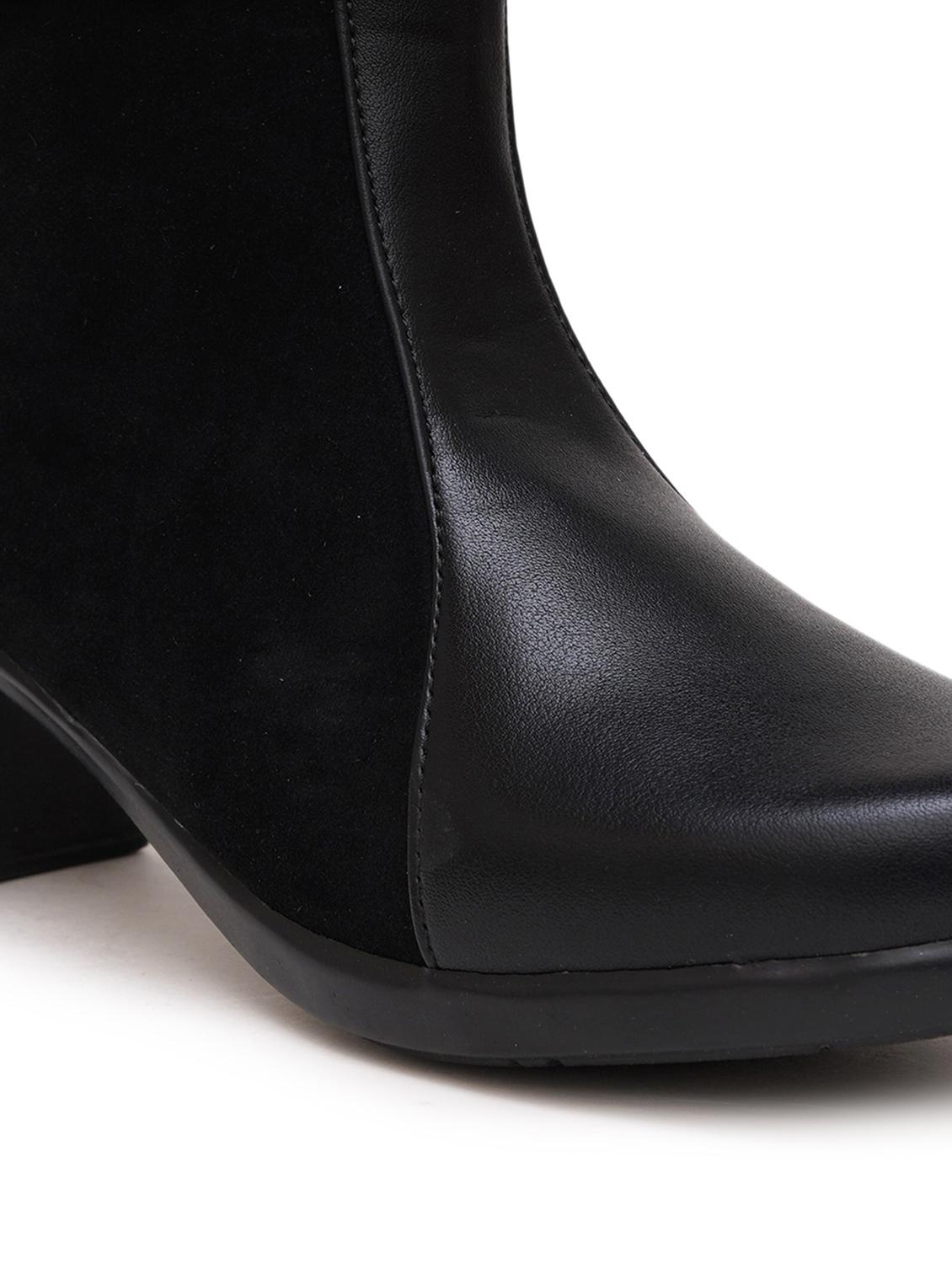 women solid slip on ankle boots - 21768074 - Standard Image - 4