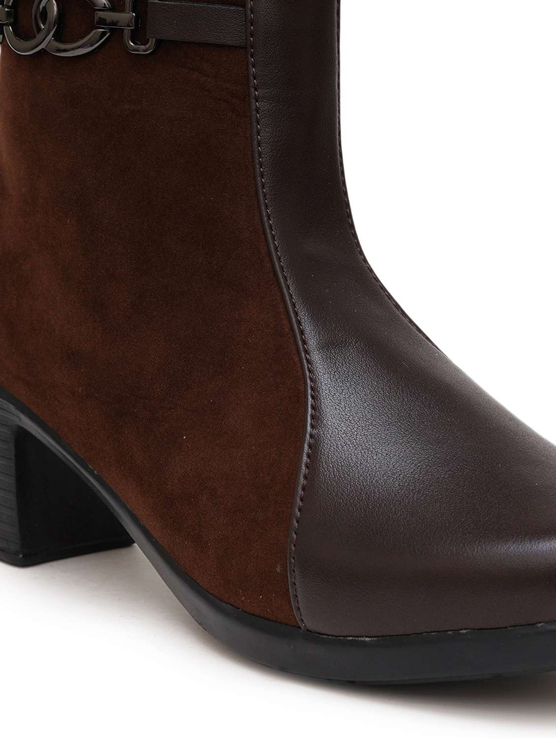 women solid slip on ankle boots - 21768075 -  Standard Image - 4