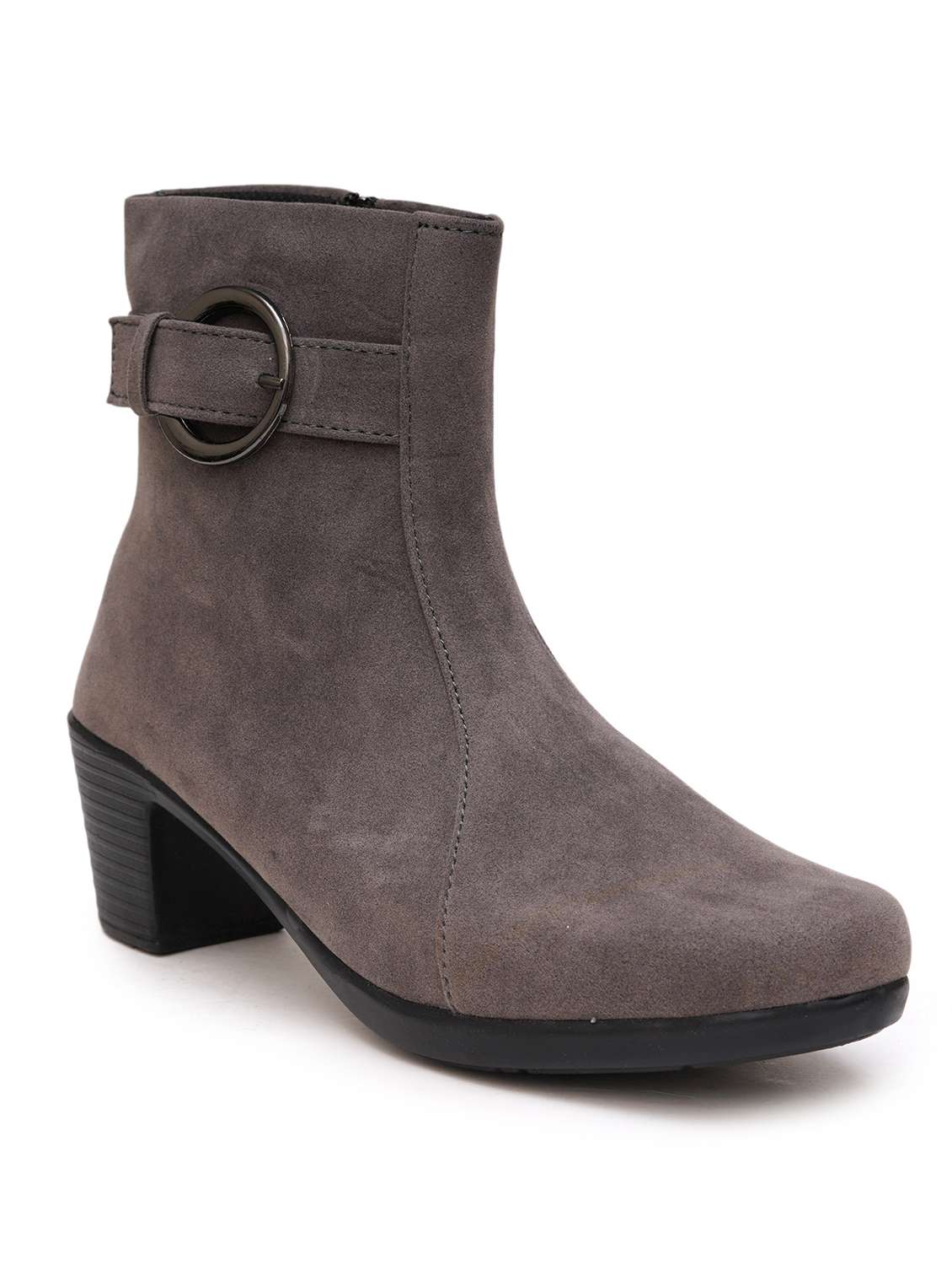 women solid slip on ankle boots - 21768076 -  Standard Image - 1