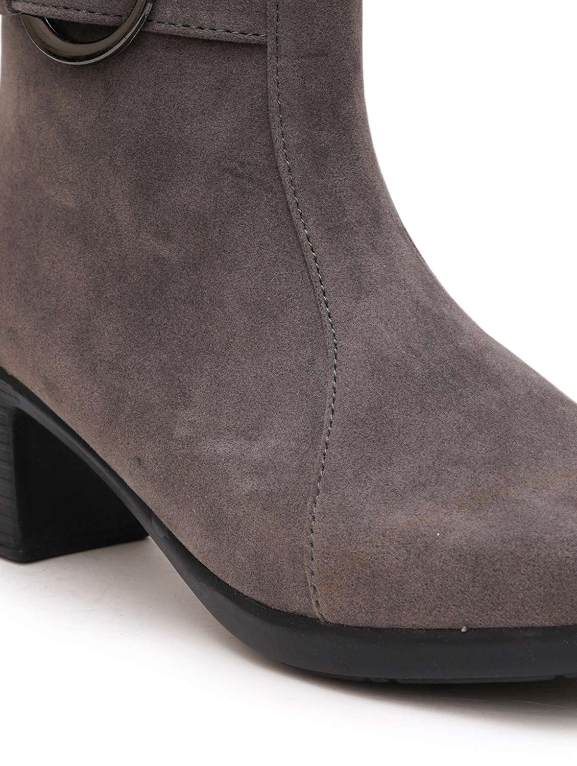 women solid slip on ankle boots - 21768076 -  Standard Image - 4