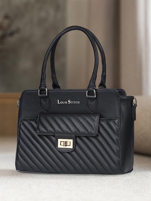 women black textured handbag - 21768080 - Standard Image - 0