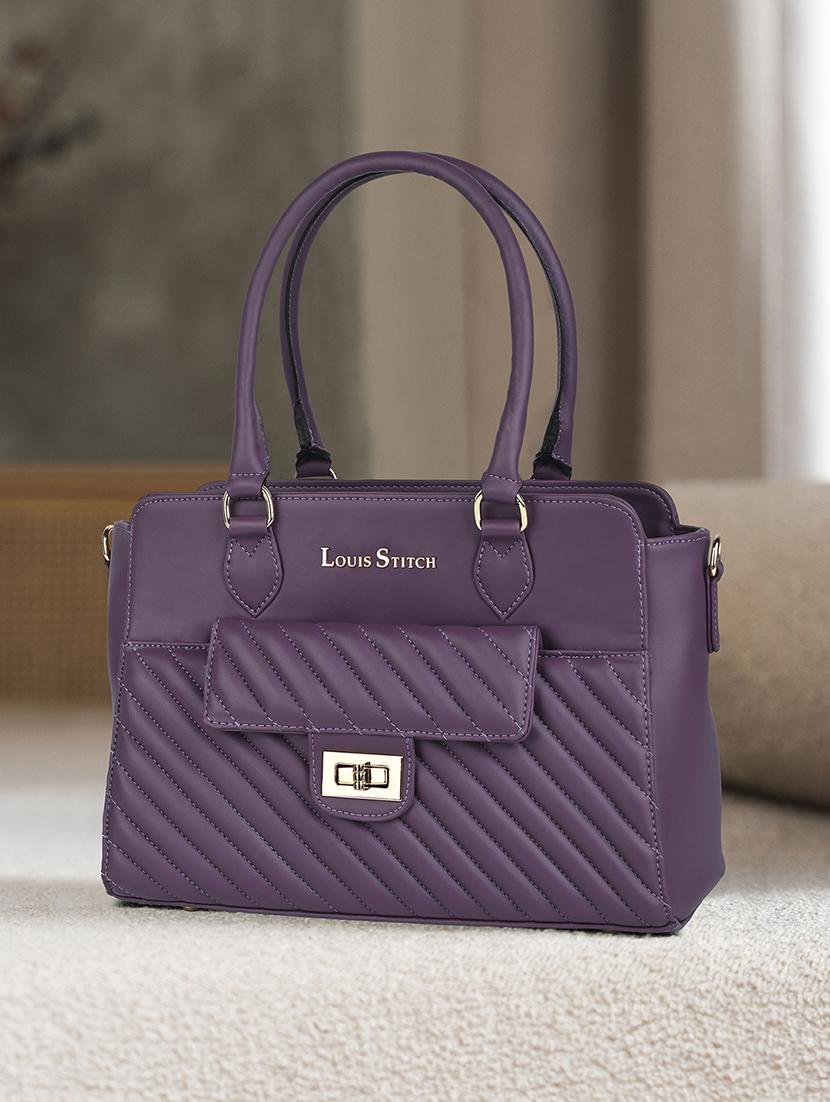 women purple textured handbag - 21768081 -  Zoom Image - 0