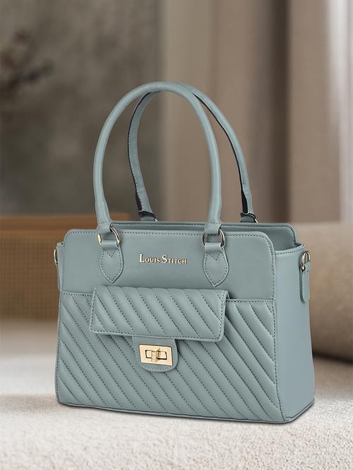 women sea green textured handbag - 21768082 -  Standard Image - 0