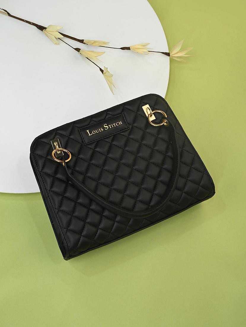 women black textured handbag - 21768085 - Zoom Image - 0
