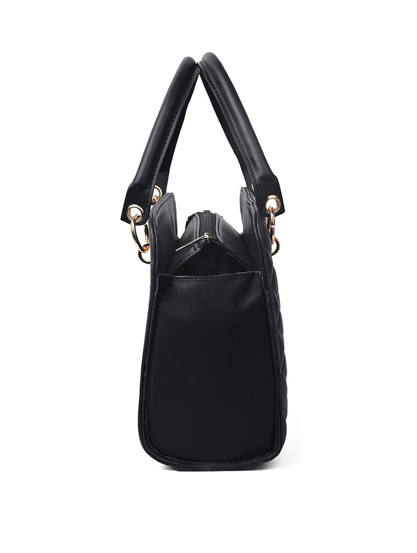 women black textured handbag - 21768085 - Standard Image - 4