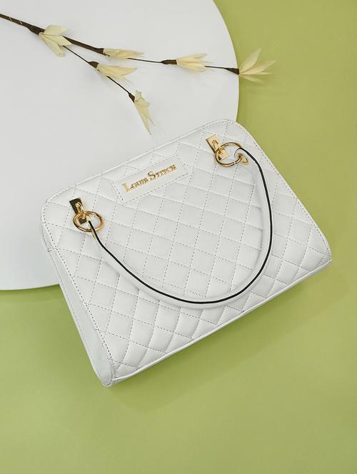 women white textured handbag - 21768086 - Standard Image - 0