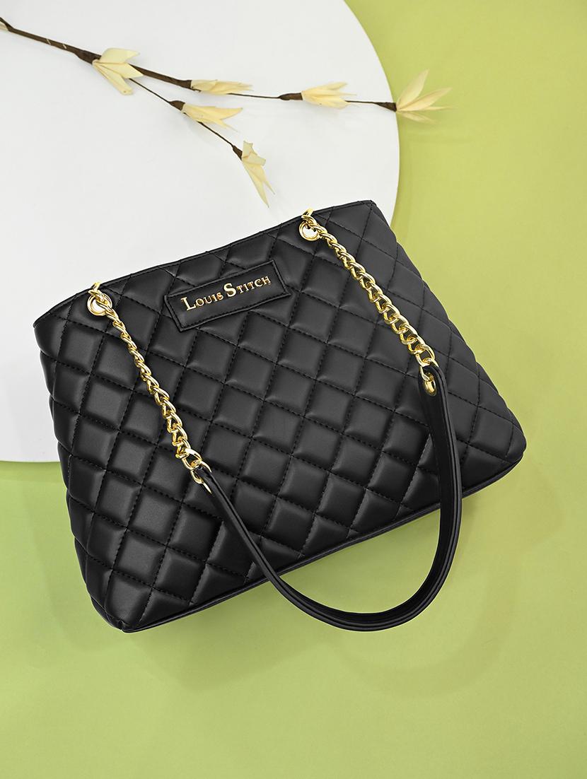 women black textured handbag - 21768089 -  Zoom Image - 0