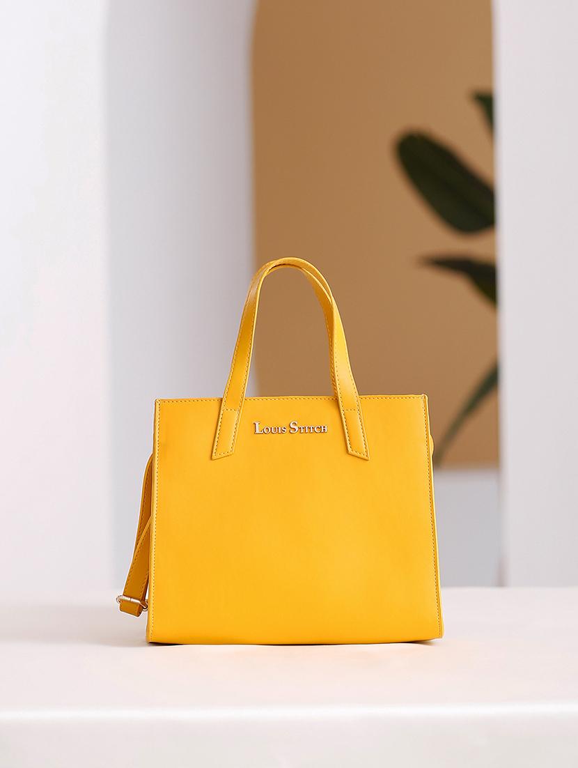 women yellow solid handbag - 21768098 -  Zoom Image - 0