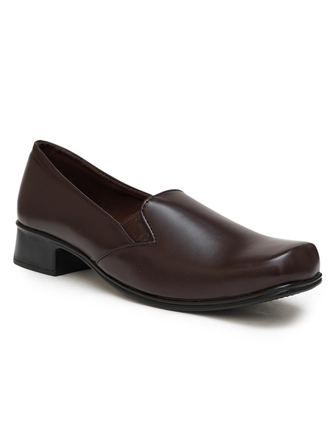 women brown slip on formal shoe - 21768137 - Standard Image - 1