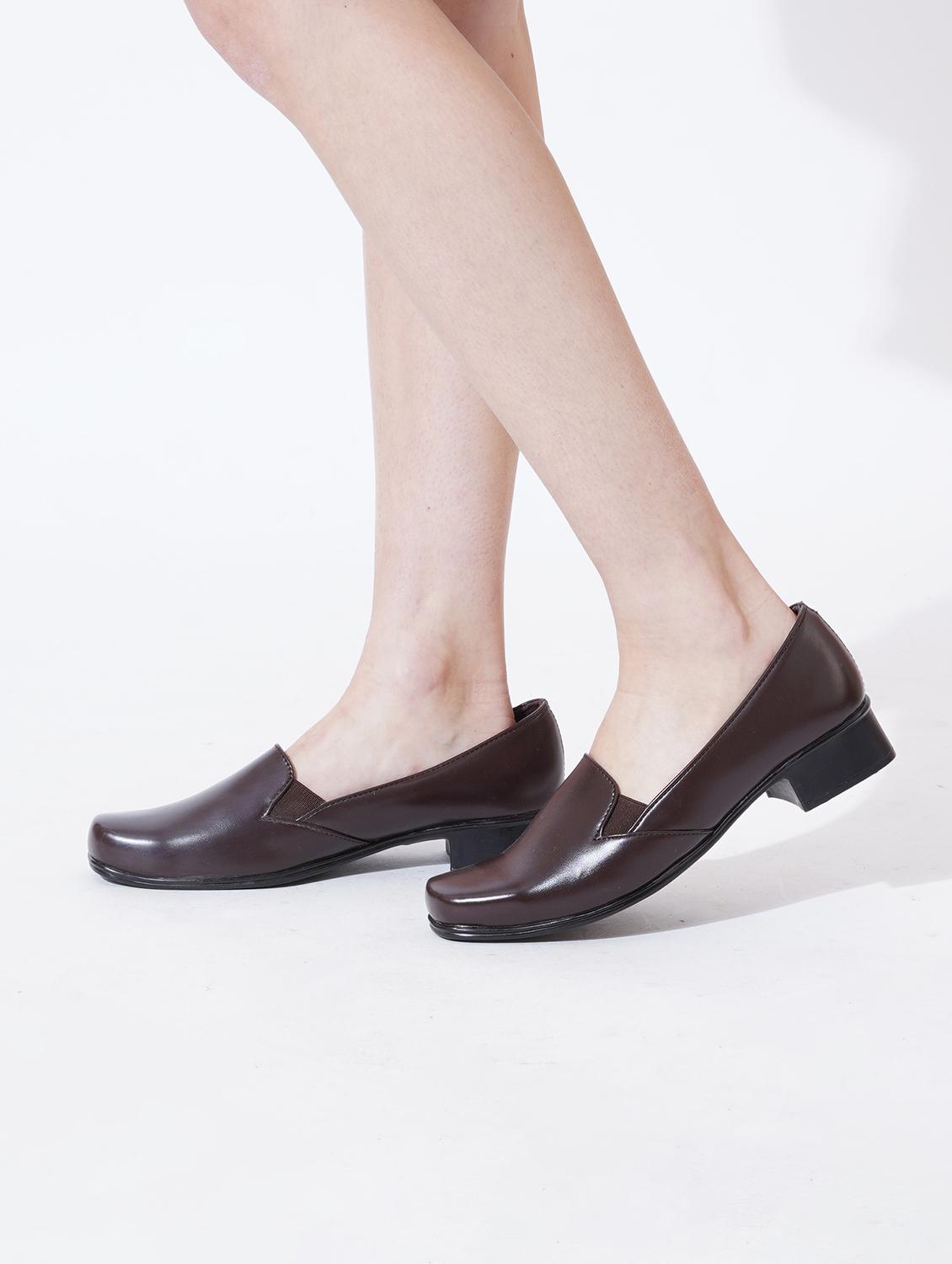women brown slip on formal shoe - 21768137 - Standard Image - 4