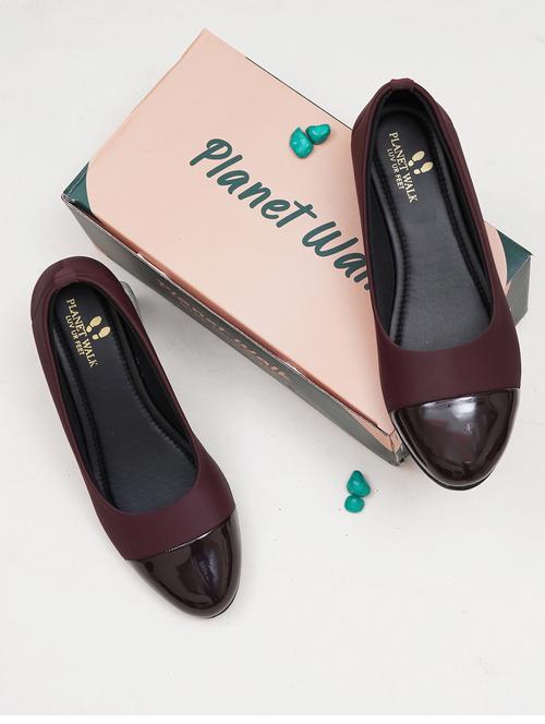 women brown slip on ballerina - 21768139 - Standard Image - 0