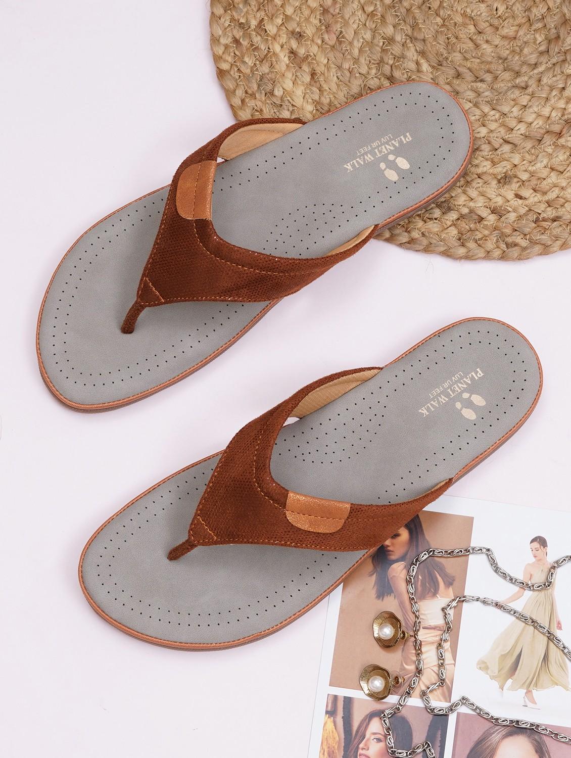 women tan toe separator flip flop - 21768147 - Zoom Image - 0