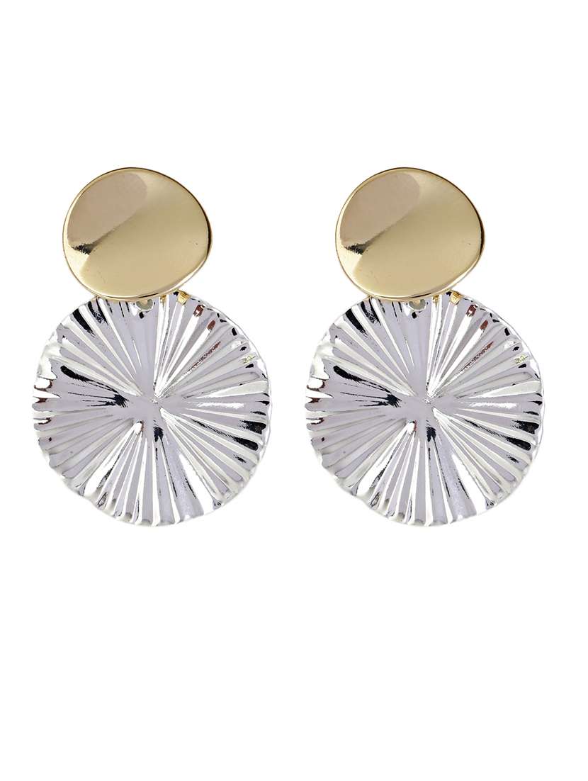 dual tone alloy party wear earrings - 21773928 - Standard Image - 1
