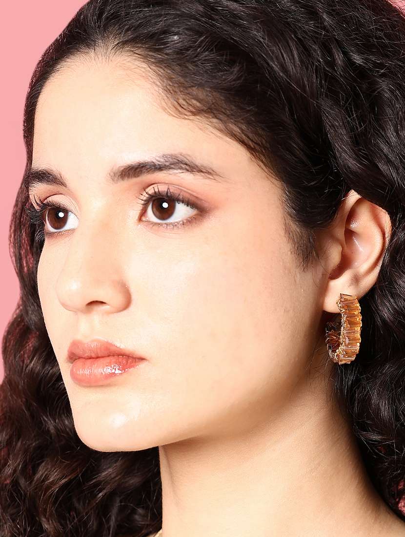 orange alloy hoop earring - 21774041 - Standard Image - 1