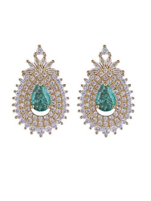 alloy studs party earrings with stone - 21774047 - Standard Image - 0