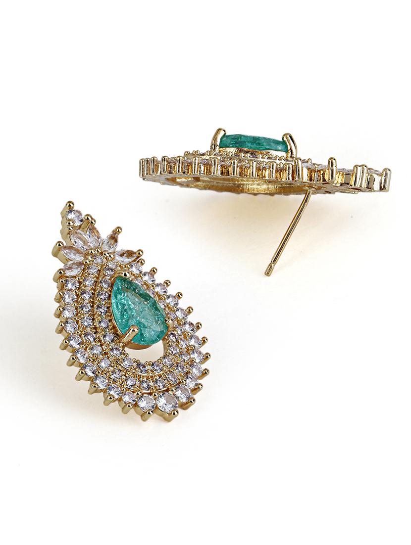 alloy studs party earrings with stone - 21774047 - Standard Image - 1