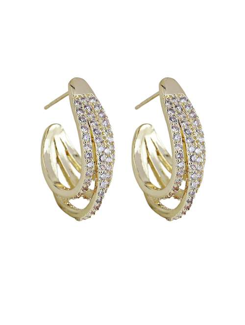 alloy gold plated earrings - 21774052 -  Standard Image - 0