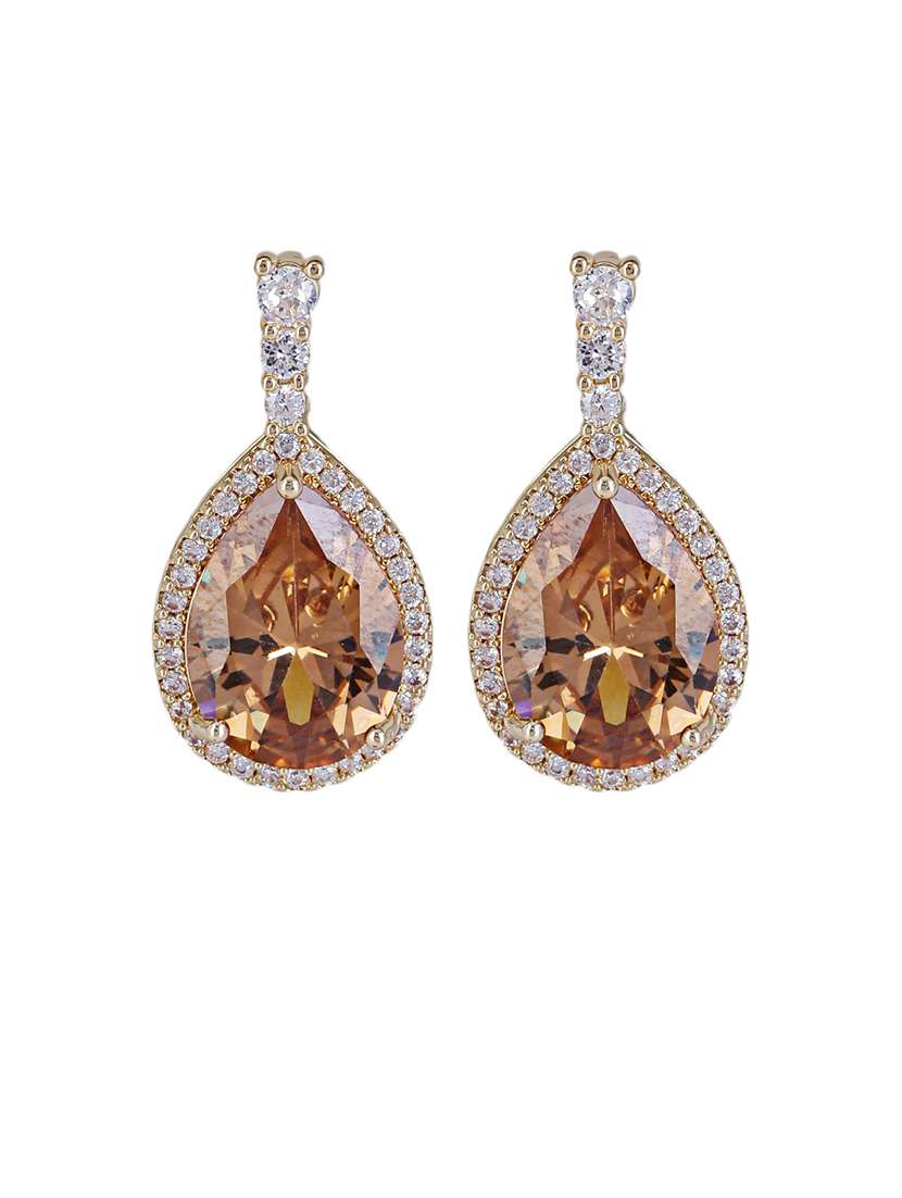 yellow alloy drop earring