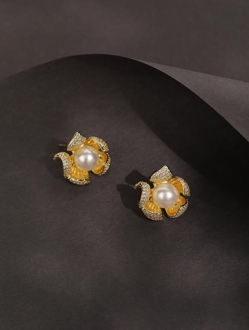 alloy party wear studs earrings - 21774058 - Standard Image - 0