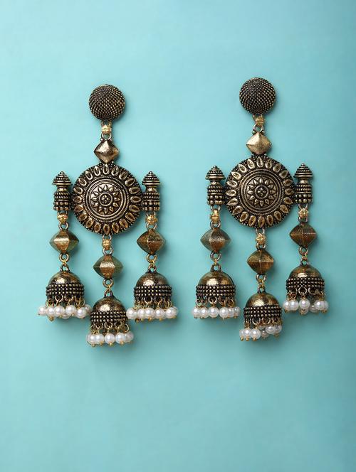 traditional jhumka earrings - 21774095 - Standard Image - 0