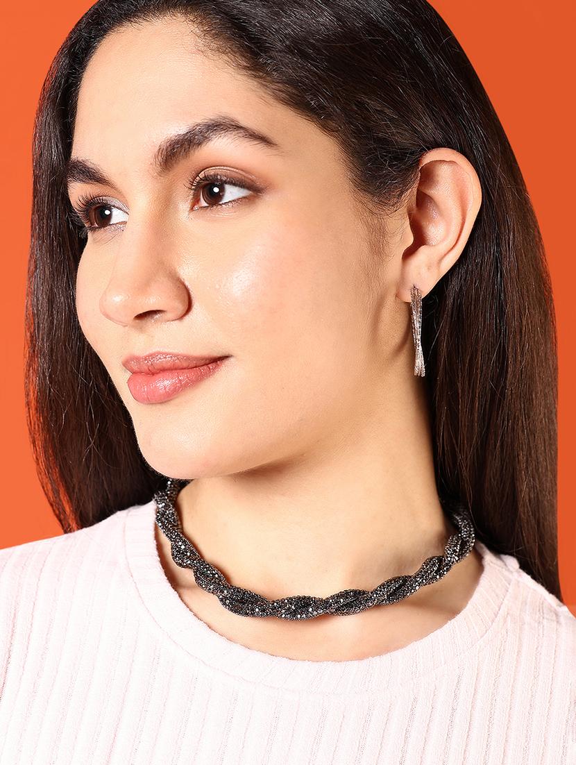 black alloy party necklace - 21774109 - Standard Image - 1