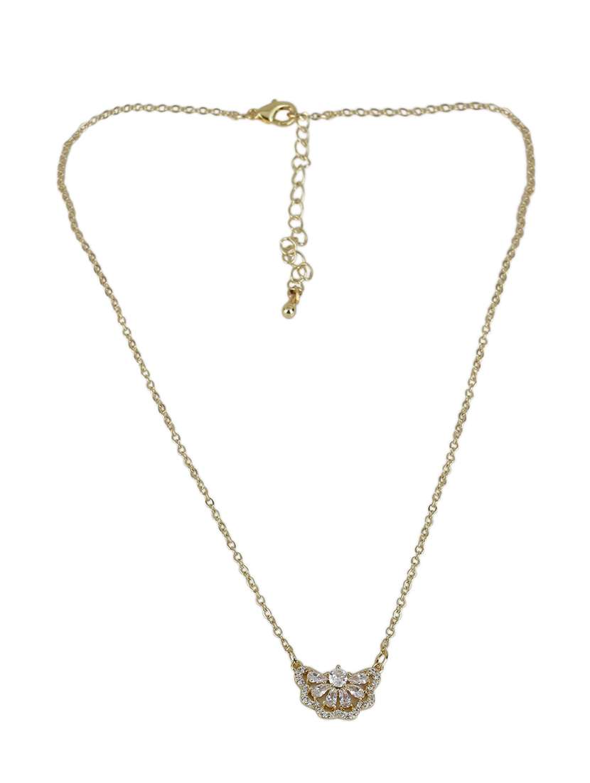 alloy gold plated necklace with earing set