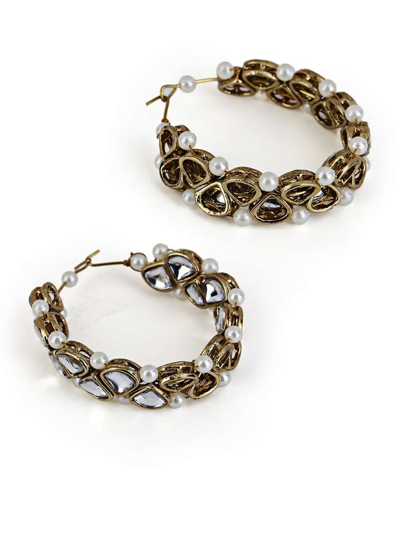 alloy hoop earrings - 21775337 -  Standard Image - 1