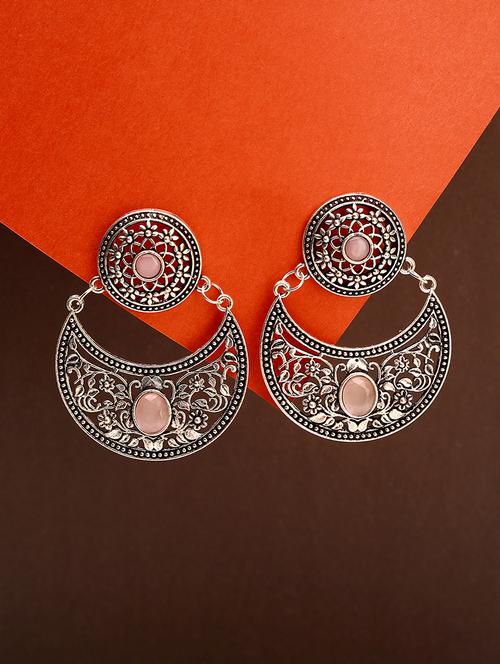 pink alloy chandellier earring - 21775345 - Standard Image - 0