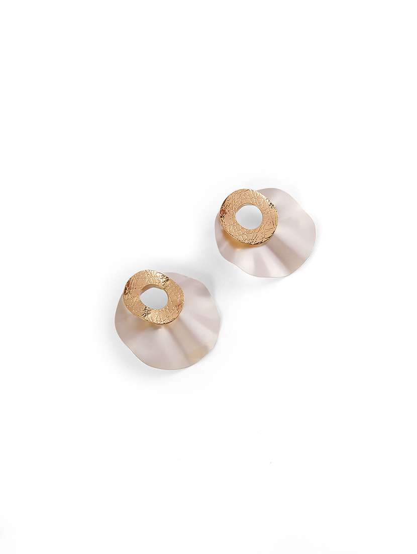 silver alloy stud earrings party wear jewellery - 21775420 -  Standard Image - 1