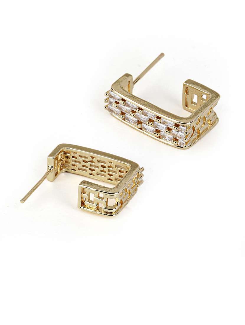 hoop earrings alloy for party wear - 21775473 -  Standard Image - 1