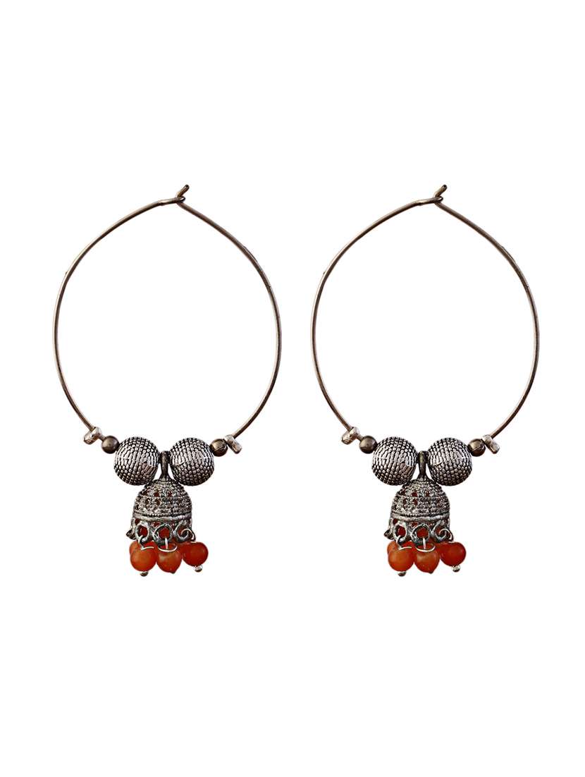orange alloy balli earring - 21775481 - Standard Image - 1