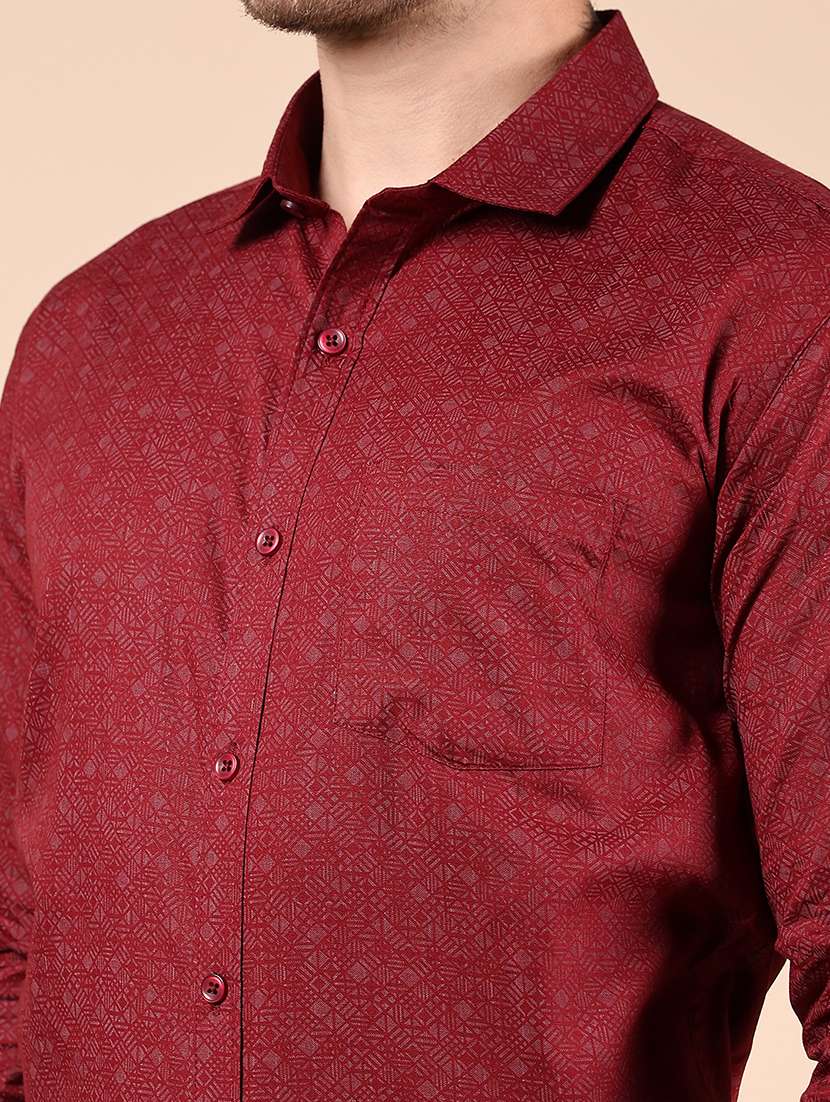 men printed long sleeve formal shirt - 21784504 -  Standard Image - 4