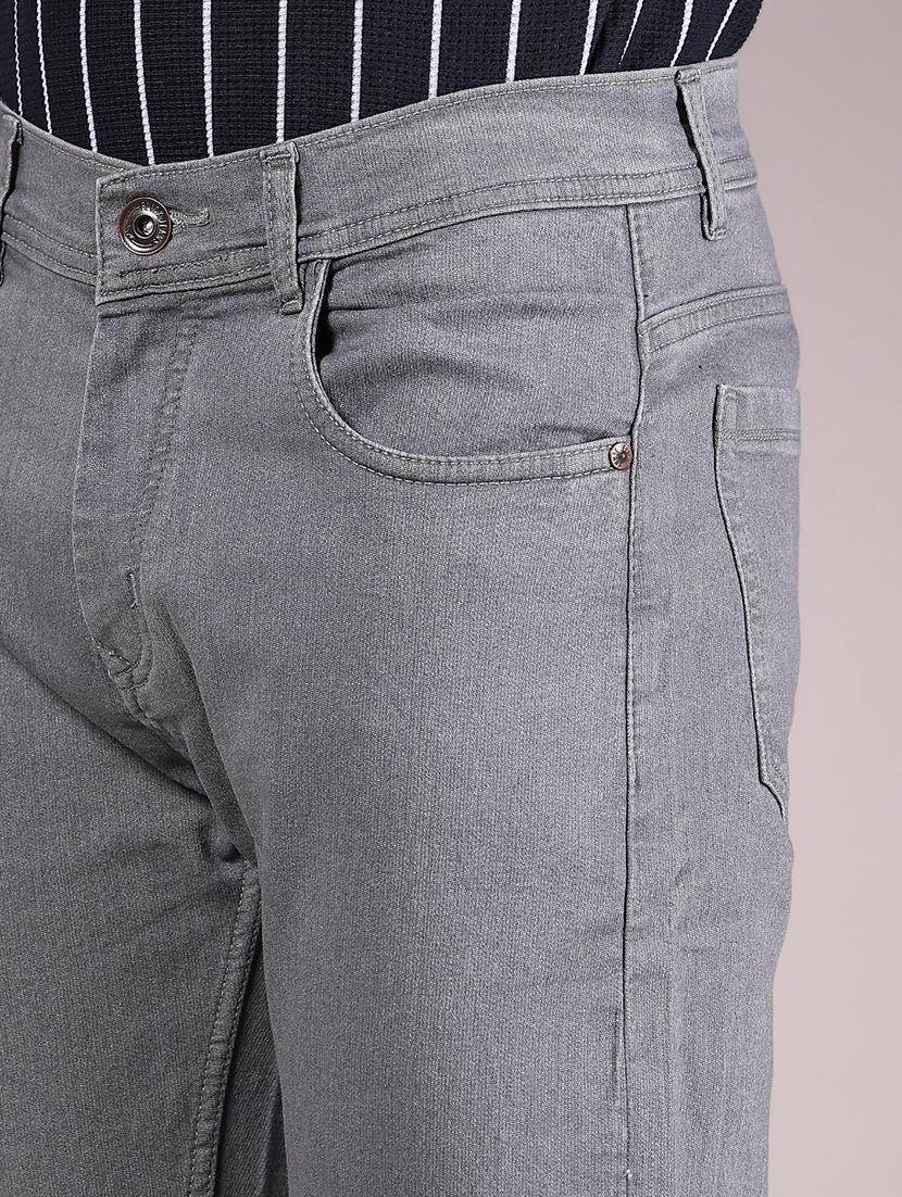 men grey solid slim fit jean - 21784554 - Standard Image - 4