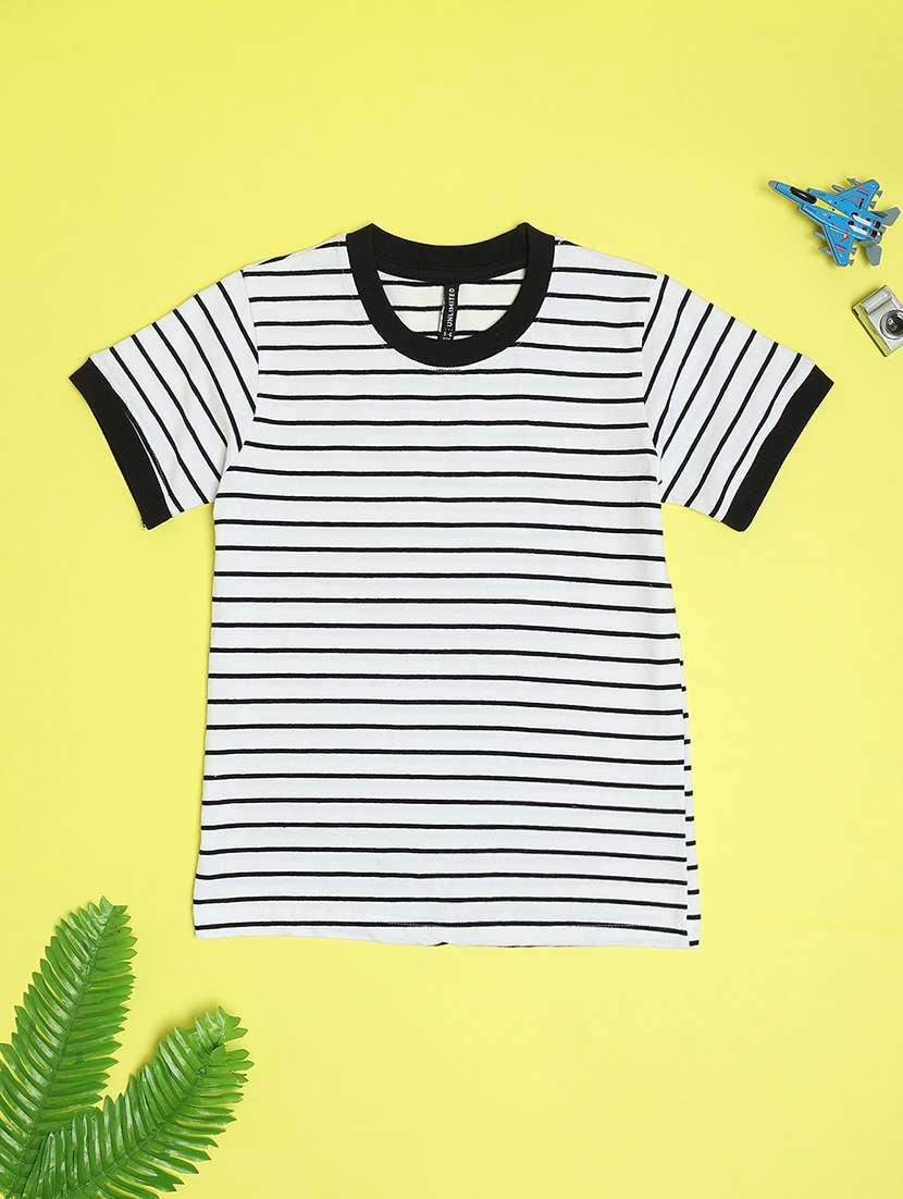 girls striped short sleeve tee