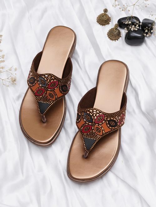 women brown toe separator wedge - 21784948 -  Standard Image - 0