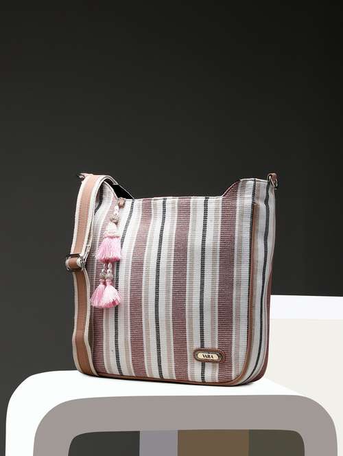 women pink striped tote bag - 21784996 -  Standard Image - 0