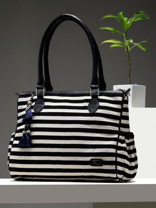 women black striped handbag - 21784998 -  Standard Image - 0
