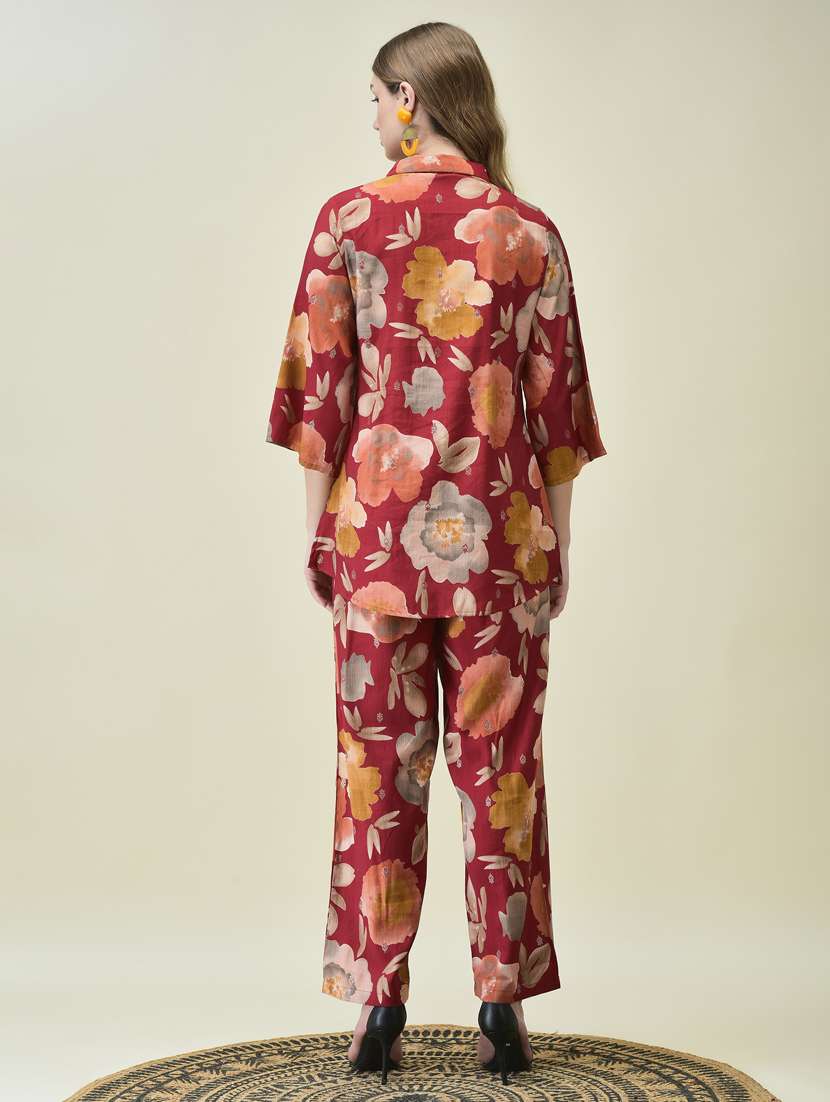 women three quarter sleeve ethnic co-ord set - 21785476 - Standard Image - 4