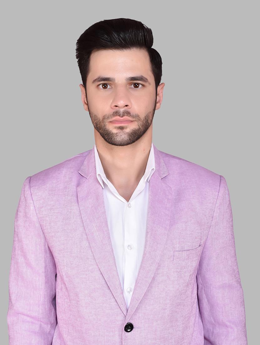 men solid lapel collar single breasted casual blazer - 21785885 - Standard Image - 4