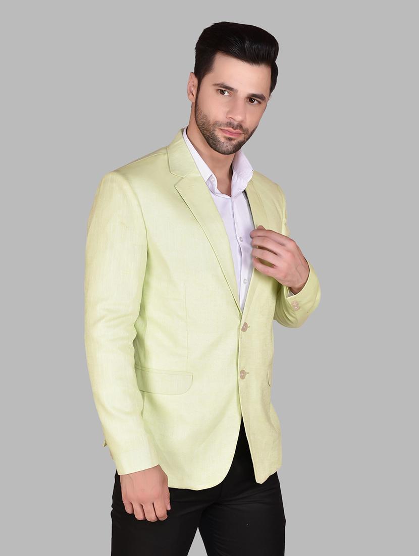 men long sleeves solid single breasted casual blazer - 21785886 - Standard Image - 1
